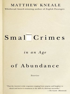 cover image of Small Crimes in an Age of Abundance